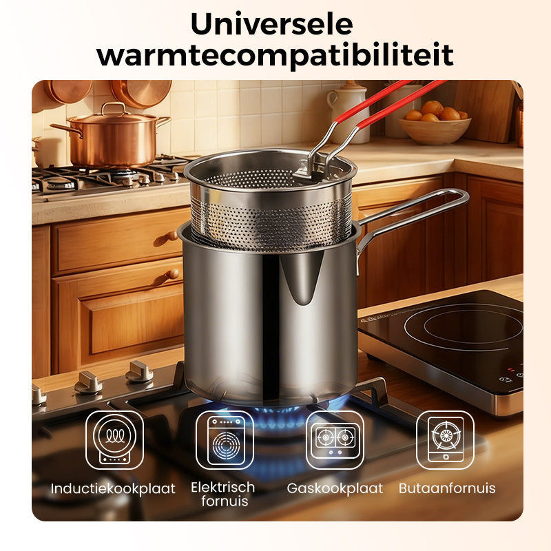🥳HEISSER SALE 2026🥳💞50.000+ VERKAUFT!👵❤️ Multifunktionale Fritteuse aus Edelstahl 304