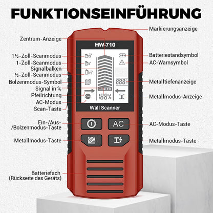 💥Begrenzte Zeit 57% Rabatt🔥Multifunktionaler Handheld Metall und Wand Detektor
