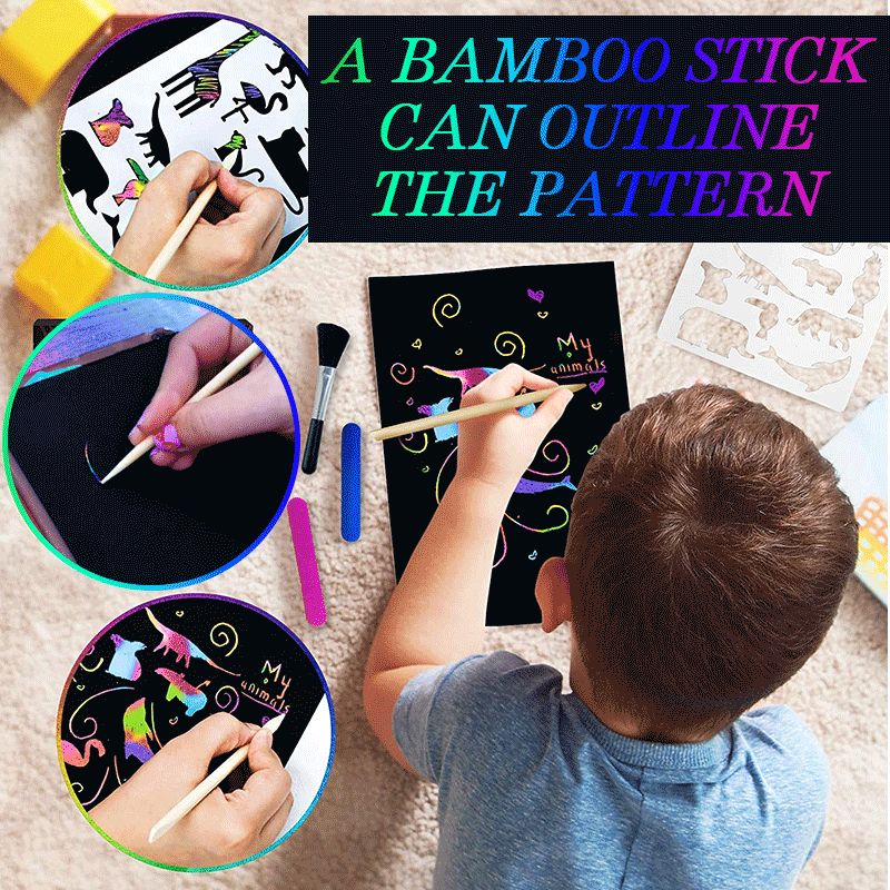 🔥Solange der Vorrat reicht 40 % Rabatt!🎉Regenbogen-Malpapier Kunst-Set für Kinder