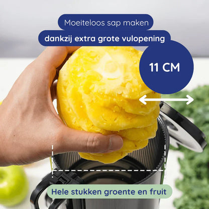 Elektrischer Haushaltsentsafter mit großem Durchmesser, vollautomatisch und multifunktional, für Obst und Gemüse, der kein Vorschneiden erfordert.