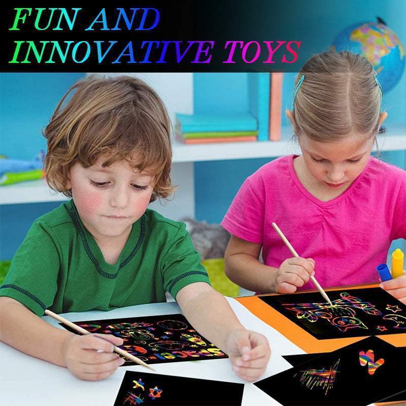 🔥Solange der Vorrat reicht 40 % Rabatt!🎉Regenbogen-Malpapier Kunst-Set für Kinder