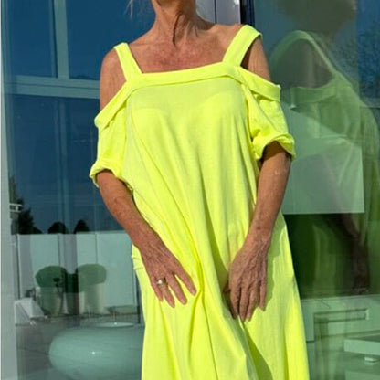 Lässiges Maxikleid mit offenen Schultern für Damen