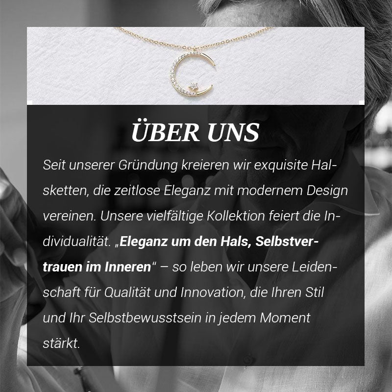 ⌛50 % auf alles! 🌙Funkelnde Mond & Stern Halskette