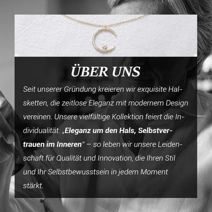 ⌛50 % auf alles! 🌙Funkelnde Mond & Stern Halskette