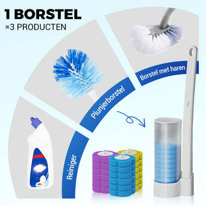 Heißer Verkauf 🎉 WC-Bürsten mit Reinigungsmittel ✨ Für gründliche Reinigung und hygienische WC-Pflege