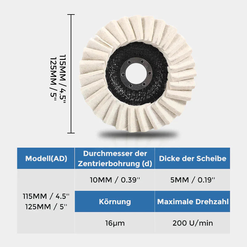 🎁 Spesialtilbud til jul: 53 % rabatt 🎄✨Poleringsskive for ullfiltklaff