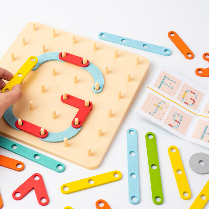 🧩 50% RABATT ! ✨ Montessori-Steckpuzzle - Holzformen mit Lernkarten für frühe Bildung & kreative Entwicklung 🎁🎄