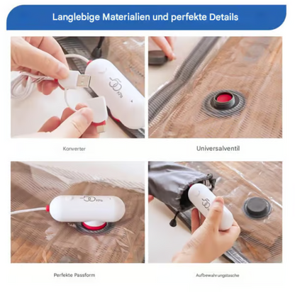 ⏳ Begrenzte Zeit – 50 % Rabatt! ✨🔥 USB-Elektro-Vakuum-Kompressionsbeutel ✨ Ein Set mit 6 Kompressionsbeuteln – Sparen Sie Platz und reisen Sie leicht!