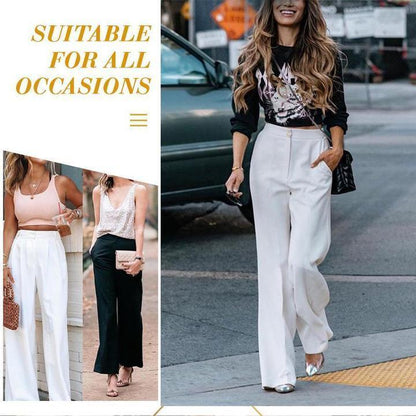 Pantaloni casuali con una gamba larga per le donne