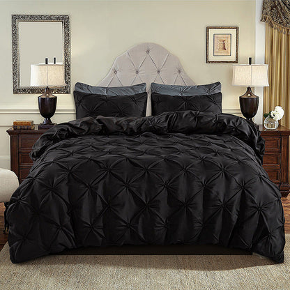 🛏️ 50% RABATT! 🌿 3-teiliges Bettwäsche-Set mit Pintuck-Falten – elegant, weich, komplett – für Ihr Traum-Schlafzimmer ✨
