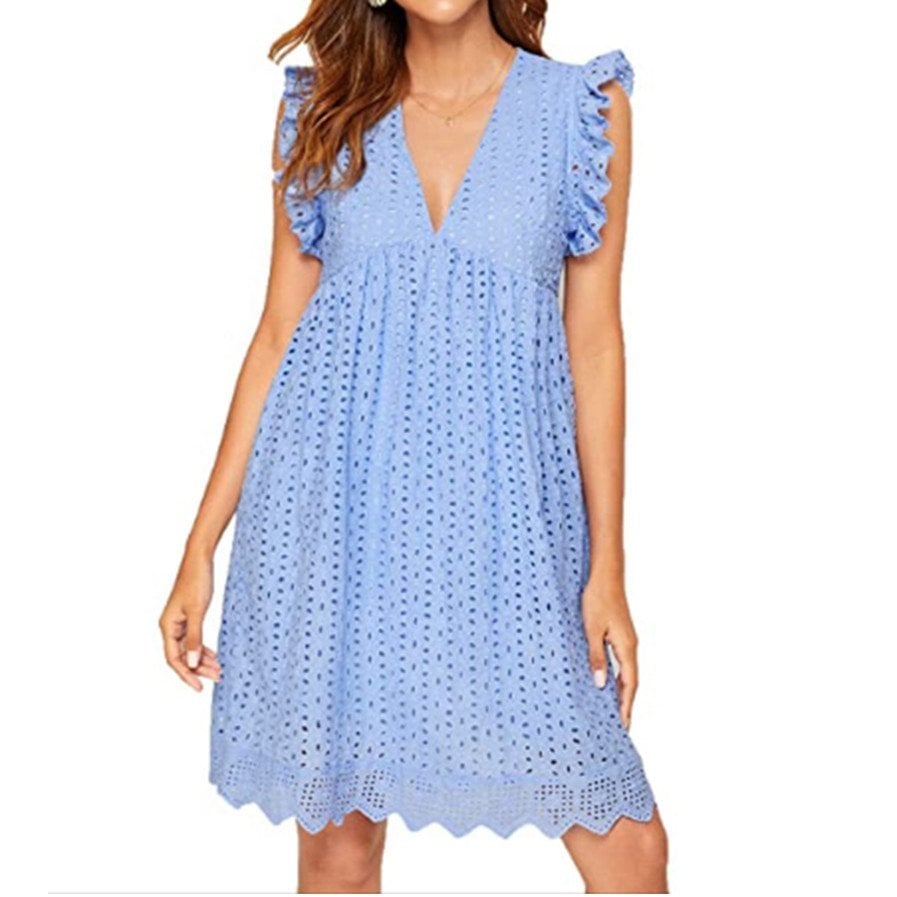 👗Sommerkampanje 49 % rabatt👒2024 Elegant Hul Blondekjole