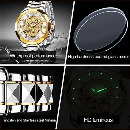 ⏳Tijdelijke aanbieding⌛Golden Dragon Quartz Herenhorloge