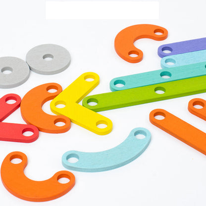 🧩 50% RABATT ! ✨ Montessori-Steckpuzzle - Holzformen mit Lernkarten für frühe Bildung & kreative Entwicklung 🎁🎄