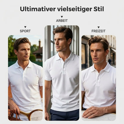 🔥Solange der Vorrat reicht 40 % Rabatt!🎉Herren schnell trocknendes Kurzarm-Hemdchen-Shirt mit Reverskragen