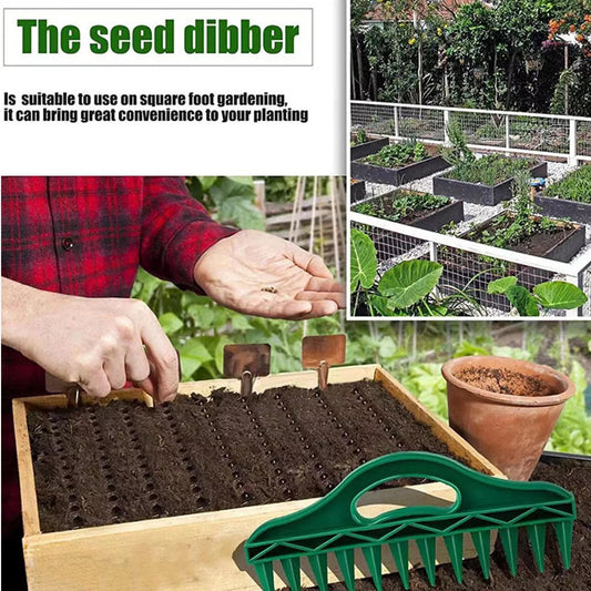 🌱Garden Seed Spacer &amp; Planting Stick – Precision Planting Tool with 12 Holes