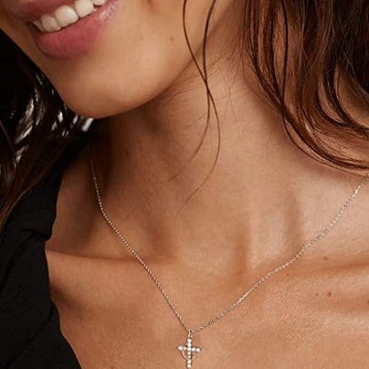 🔥Solange der Vorrat reicht 40 % Rabatt!🎉Kette mit Krone und Kreuzanhänger