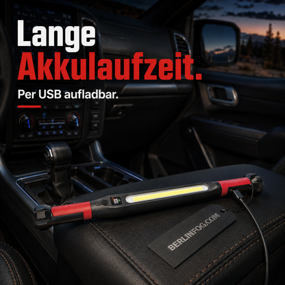 💥 50% RABATT! 🔧Wiederaufladbare Werkstattleuchte – 3000 LM, IPX4 wassergeschützt & 360° Haken