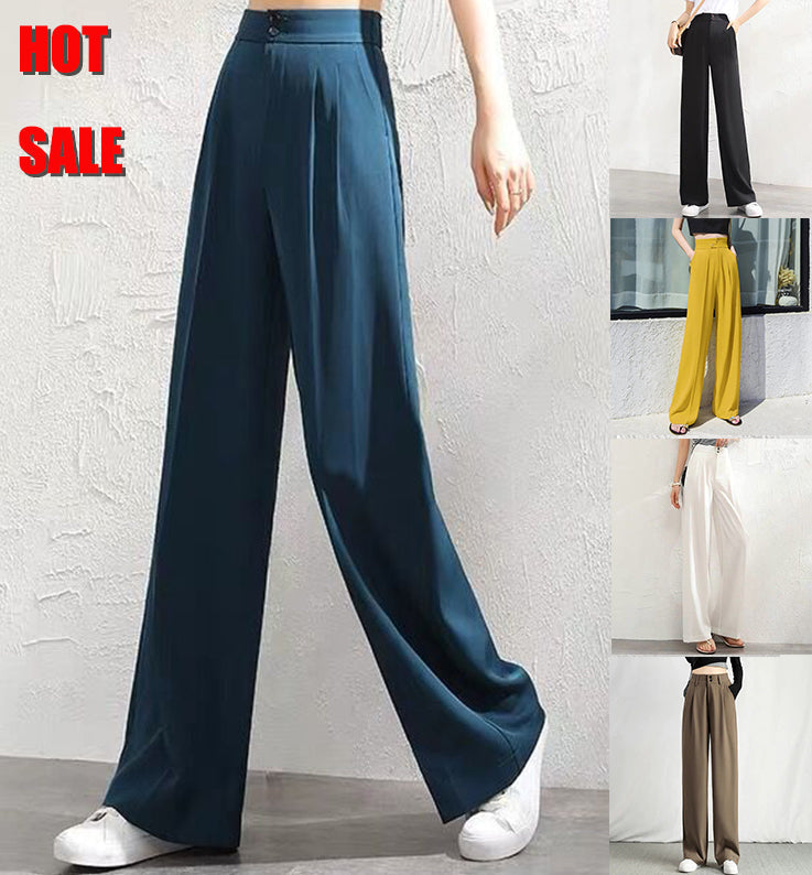 Pantaloni casuali con una gamba larga per le donne
