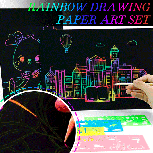 🔥Solange der Vorrat reicht 40 % Rabatt!🎉Regenbogen-Malpapier Kunst-Set für Kinder