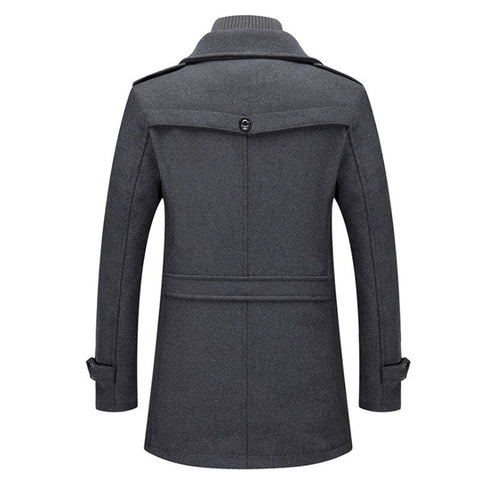 🔥Solange der Vorrat reicht 40 % Rabatt!🎉Herren Business-Wollmantel Mode Doppelkragen Mittel- und Langwollmantel