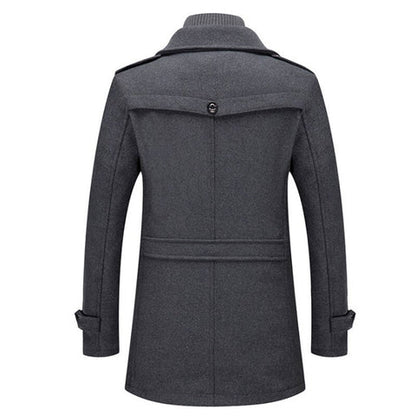 🔥Solange der Vorrat reicht 40 % Rabatt!🎉Herren Business-Wollmantel Mode Doppelkragen Mittel- und Langwollmantel