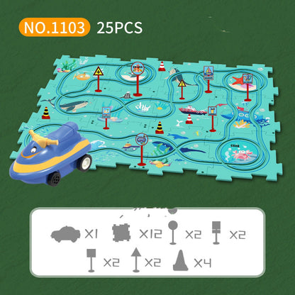 🔥Solange der Vorrat reicht 40 % Rabatt!🧩Kinder Lernspielzeug Puzzle-Autobahn-Spielset🧩