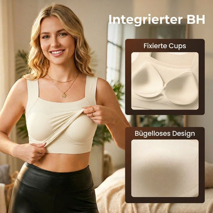 👚 50% RABATT! 🔥 Damen Thermo-Tanktop mit U-Ausschnitt – Integrierter BH, Nahtlos & Perfekt zum Unterziehen 🏃‍♀️