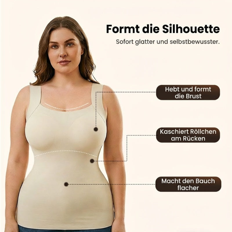 👚 50% RABATT! 🔥 Damen Thermo-Tanktop mit U-Ausschnitt – Integrierter BH, Nahtlos & Perfekt zum Unterziehen 🏃‍♀️