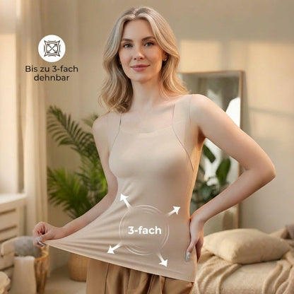 👚 50% RABATT! 🔥 Damen Thermo-Tanktop mit U-Ausschnitt – Integrierter BH, Nahtlos & Perfekt zum Unterziehen 🏃‍♀️
