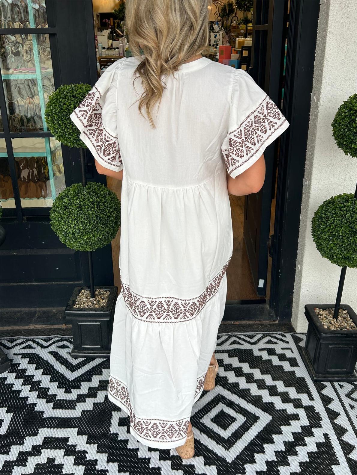 62% korting✨ Boho V-hals maxi-jurk voor dames✨