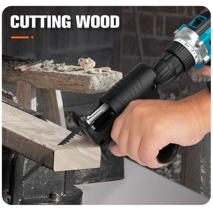 🔧 50% RABATT! ❄️ Sabersägeadapter für Bohrmaschine – Vielseitig, robust & einfach zu montieren – Ideal für Holz, Kunststoff & dünnes Metall