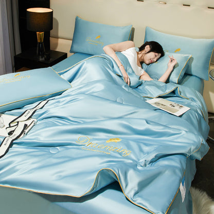 Washable, cooling 4-part bed linen
