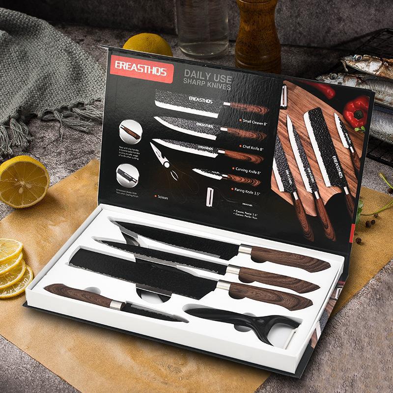 🎁💝Juego de cuchillos de cocina profesionales de acero inoxidable.