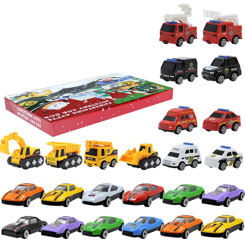 🔥Solange der Vorrat reicht 40 % Rabatt!🚗Adventskalender für Jungen: Spielzeugsets mit Baumaschinen aus Metalllegierung