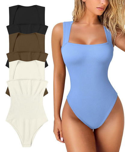 💕Letzter Tag: 60 % Rabatt💕Ärmellose figurformende Bodysuits mit Bauchkontrolle🩱