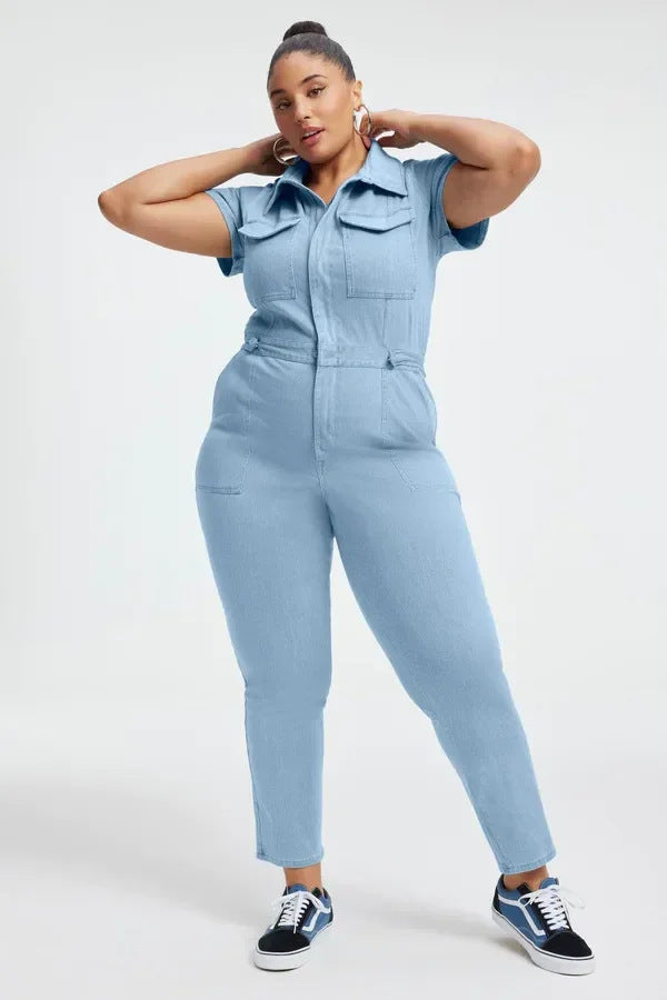 💕Skinny Bootcut Denim-overall (gratis frakt ved kjøp av 2 stk.)✈️