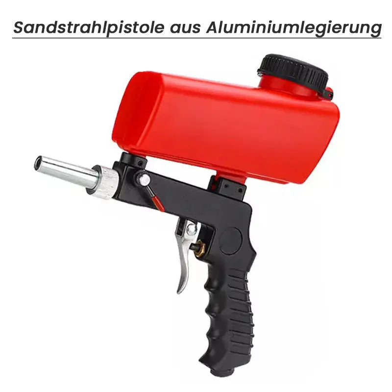 🛠️ Professionelle tragbare Sandstrahlpistole – Leicht, sicher & effektiv für Rostentfernung, Autoreinigung & DIY-Projekte | Inkl. 3 Düsen