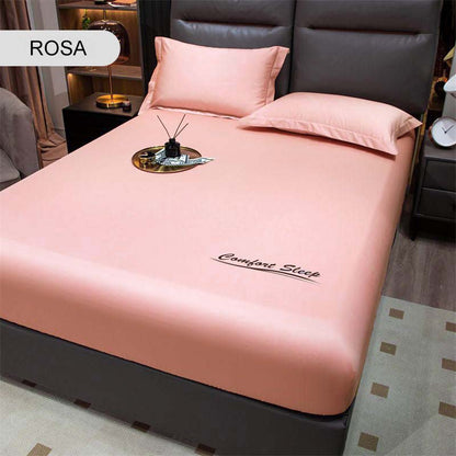 Sábana ajustable y funda de almohada refrescante de verano con efecto sedoso🛏️