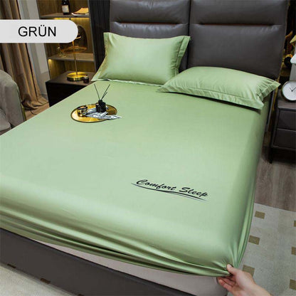 Sábana ajustable y funda de almohada refrescante de verano con efecto sedoso🛏️