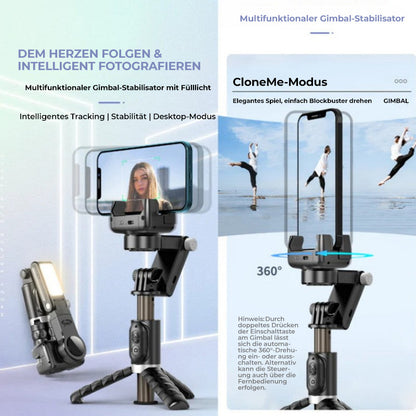 💥Offerta a tempo limitato - 50% di sconto💥Stabilizzatore cardanico a 3 assi, girevole a 360° e pieghevole per smartphone