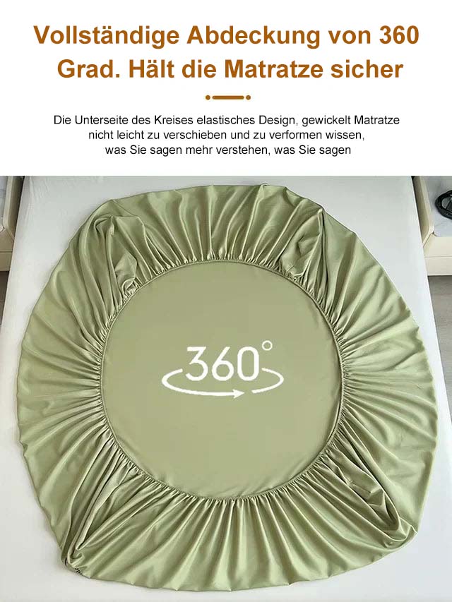 Sábana ajustable y funda de almohada refrescante de verano con efecto sedoso🛏️