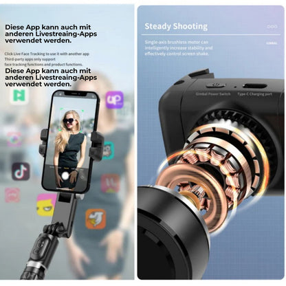 💥Offerta a tempo limitato - 50% di sconto💥Stabilizzatore cardanico a 3 assi, girevole a 360° e pieghevole per smartphone