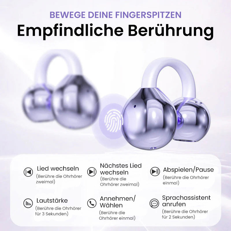 Cuffie bluetooth con clip per orecchie