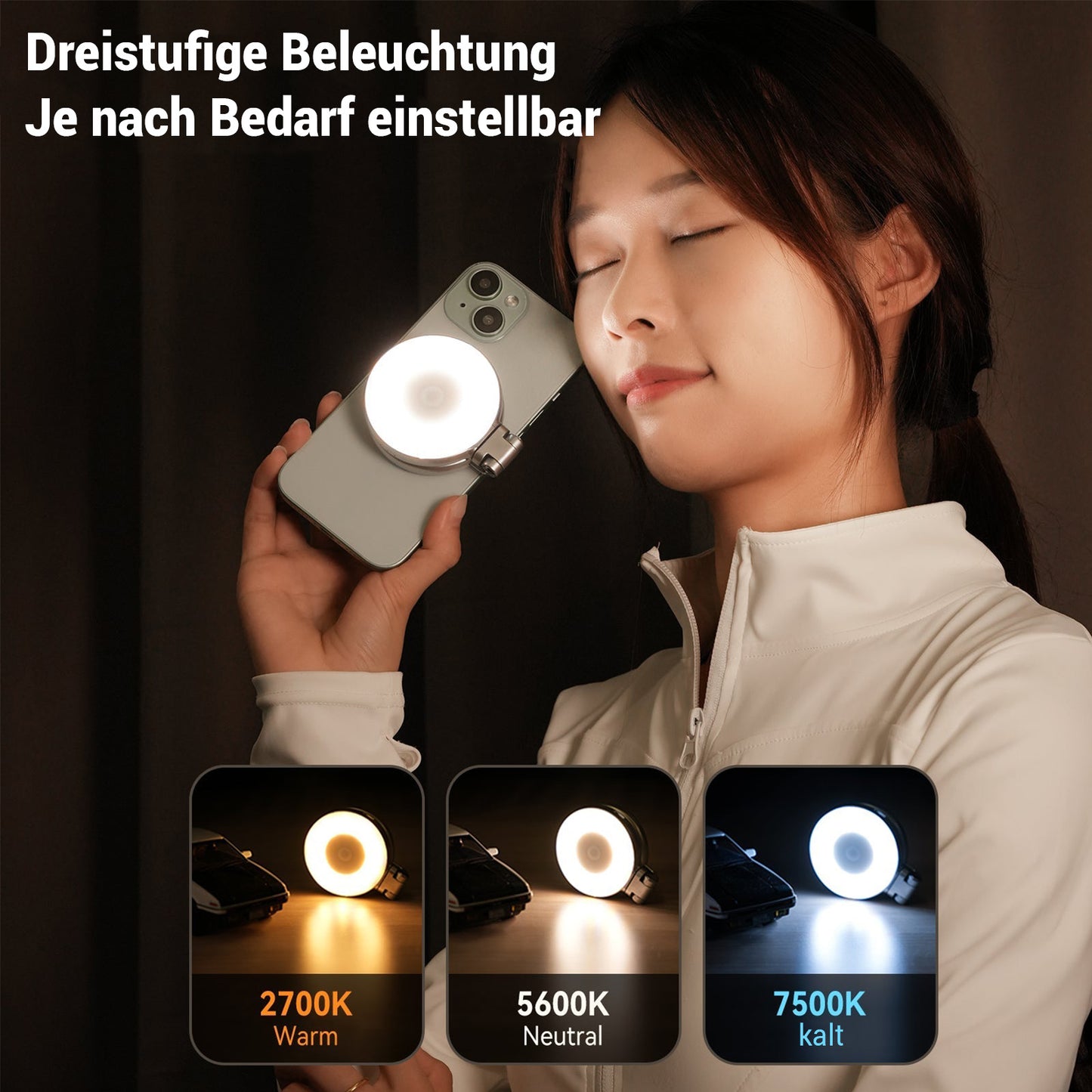Telesin C03 Magnetic Selfie Ring Light