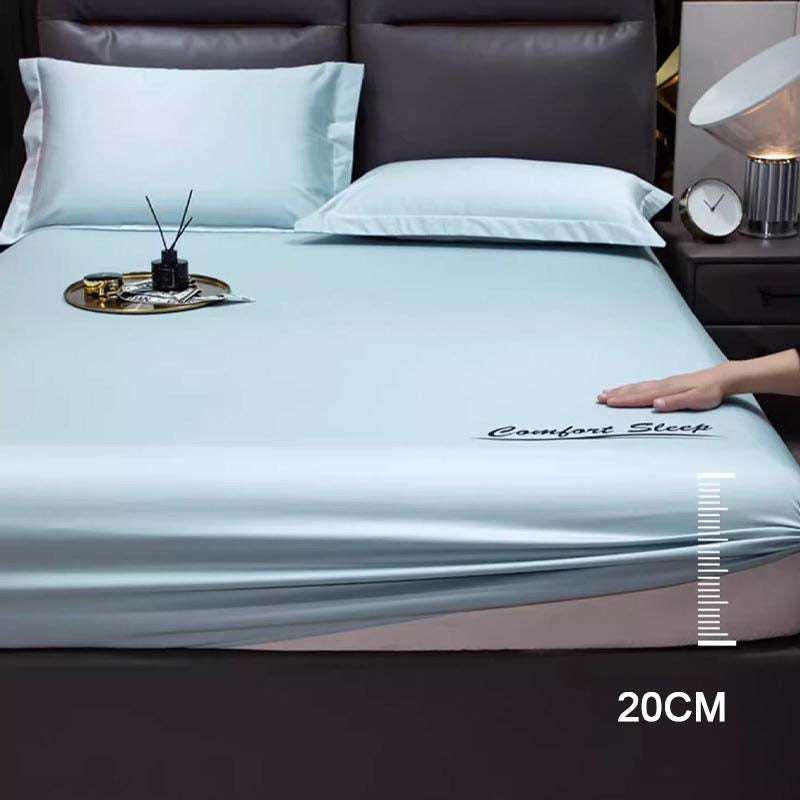 Sábana ajustable y funda de almohada refrescante de verano con efecto sedoso🛏️