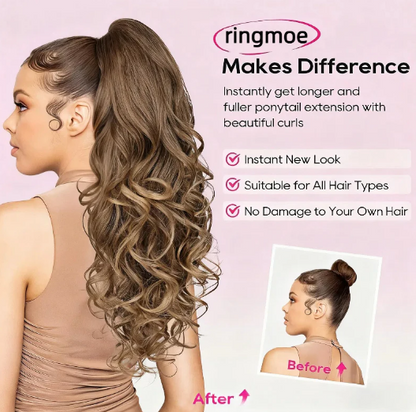 💜Zeitlich begrenzte Aktion 40 % Rabatt💜Clip-on-Haarverlängerung für welligen Pferdeschwanz