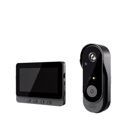 🔊📹 Sofort sehen, wer klingelt – Drahtlose Türklingel-Kamera mit 1080P & 170° Ultra-Weitwinkel 🌧️🌙 IPX65 wasserdicht, Nachtsicht & 4,3-Zoll-Farbmonitor – wetterfest & sicher für Ihr Zuhause.