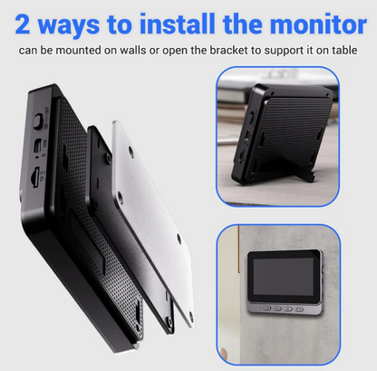 🔊📹 Sofort sehen, wer klingelt – Drahtlose Türklingel-Kamera mit 1080P & 170° Ultra-Weitwinkel 🌧️🌙 IPX65 wasserdicht, Nachtsicht & 4,3-Zoll-Farbmonitor – wetterfest & sicher für Ihr Zuhause.