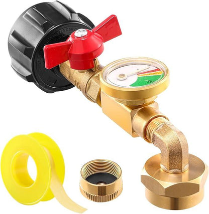 Adaptateur d'angle de recharge propan avec jauge de carburant