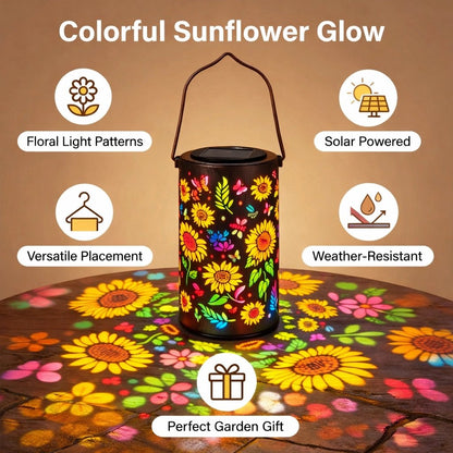 🔥HEISSER ANGEBOT 49 % RABATT 🌞Bunte Sonnenblumen-Solar-Gartenlaterne